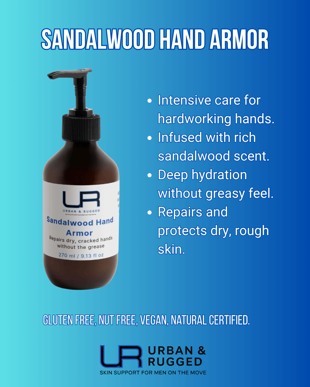 Sandalwood Hand Armor - Urban & Rugged