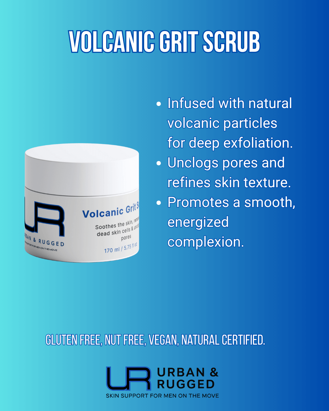 Volcanic Grit Scrub - Urban & Rugged